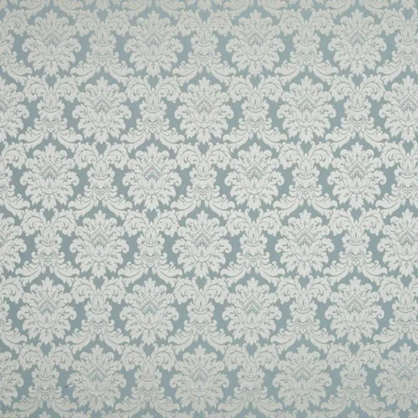 Eleanor Fabric - Duck Egg by blue botanical jacquard fabric from Beaumont Textiles