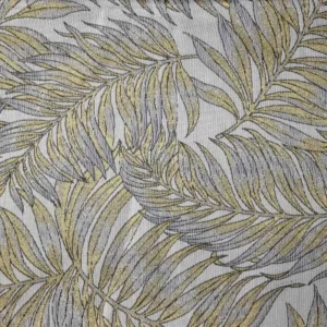 black-grey botanical jacquard fabric from Beaumont Textiles