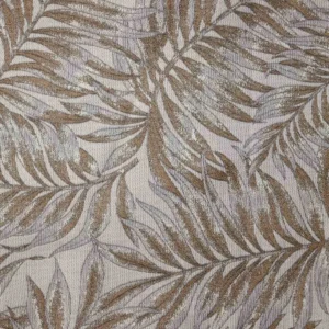 brown botanical jacquard fabric from Beaumont Textiles