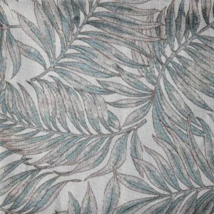 blue botanical jacquard fabric from Beaumont Textiles