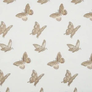 brown animal embroideried fabric from Beaumont Textiles