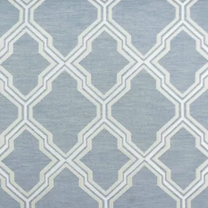 blue geometric jacquard fabric from Beaumont Textiles