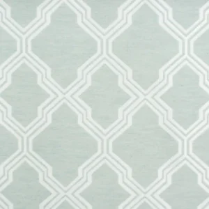 green geometric jacquard fabric from Beaumont Textiles