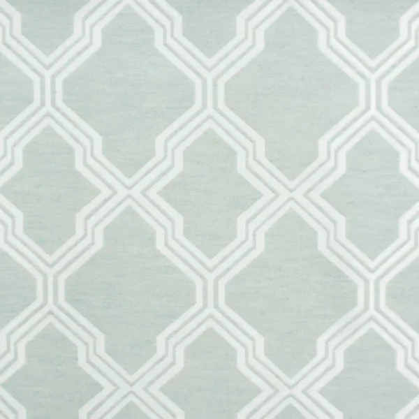 green geometric jacquard fabric from Beaumont Textiles