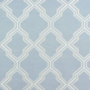 blue geometric jacquard fabric from Beaumont Textiles