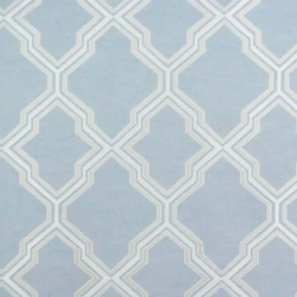 Frenzy Fabric - Stone Blue by blue geometric jacquard fabric from Beaumont Textiles