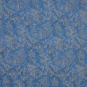 blue geometric jacquard fabric from Beaumont Textiles