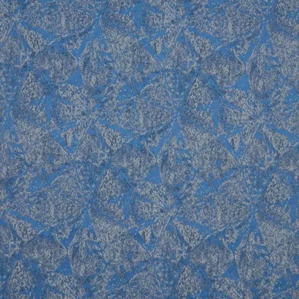 Gisele Fabric - Denim by blue geometric jacquard fabric from Beaumont Textiles