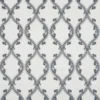 black-grey geometric embroideried fabric from Beaumont Textiles