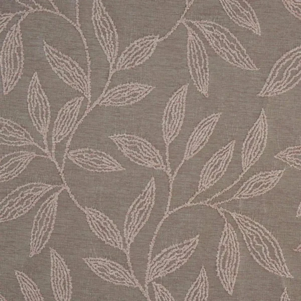Hemba Fabric - Dusky Pink by pink botanical embroideried fabric from Beaumont Textiles