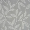 black-grey botanical embroideried fabric from Beaumont Textiles