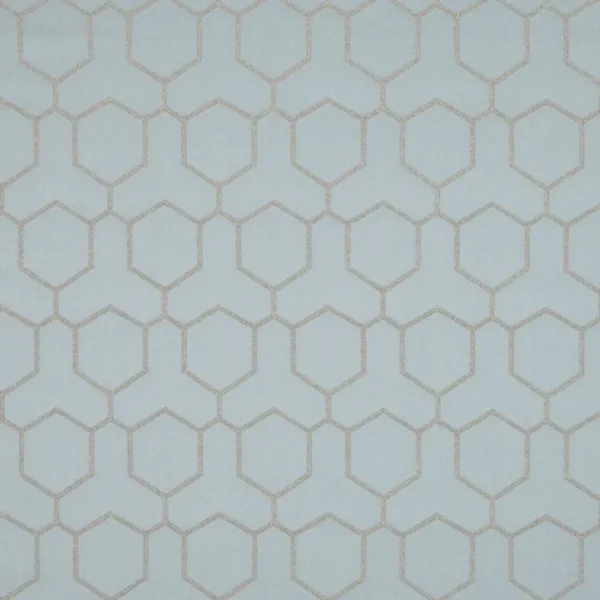 Hepburn Fabric - Duck Egg by blue geometric jacquard fabric from Beaumont Textiles