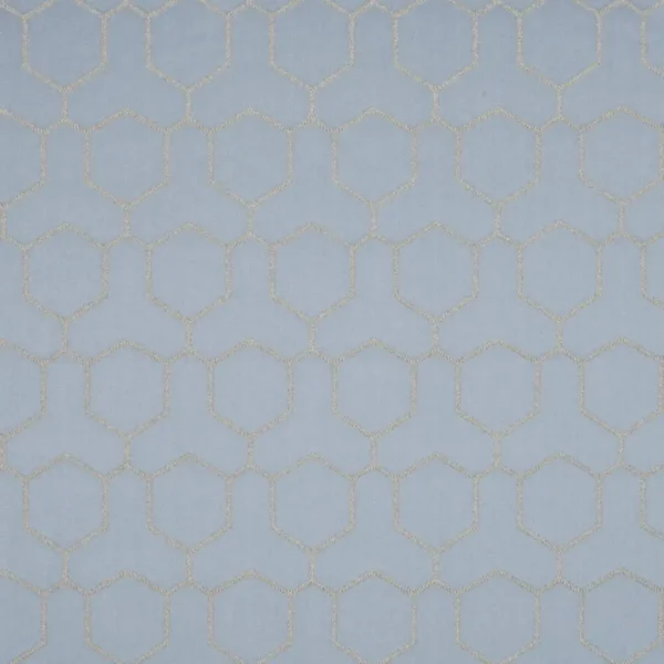 Hepburn Fabric - Silver Blue by blue geometric jacquard fabric from Beaumont Textiles