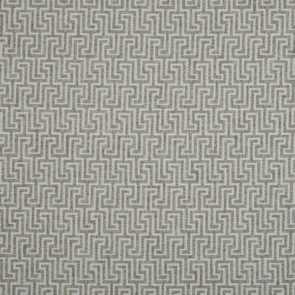 Hercules Fabric - Natural by black-grey geometric woven fabric from Beaumont Textiles