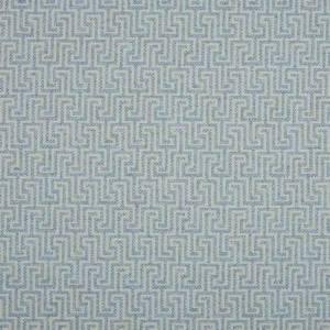 blue geometric woven fabric from Beaumont Textiles