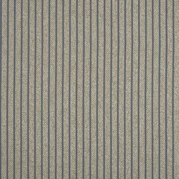 blue striped woven fabric from Beaumont Textiles