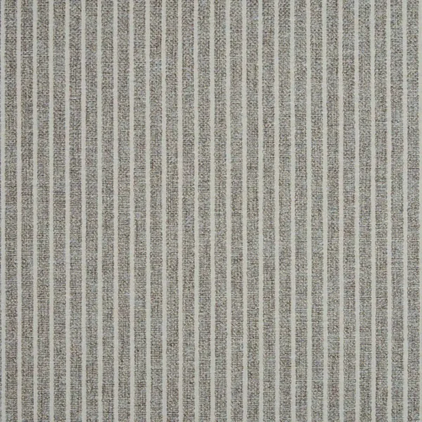 Icarus Fabric - Natural by black-grey striped woven fabric from Beaumont Textiles