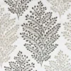 black-grey botanical jacquard fabric from Beaumont Textiles