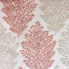 red botanical jacquard fabric from Beaumont Textiles