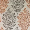 orange botanical jacquard fabric from Beaumont Textiles