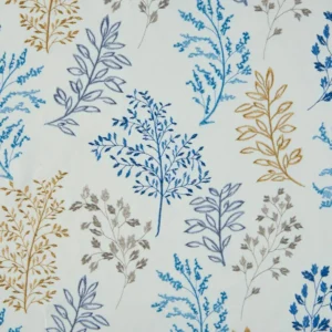 multicolour botanical embroideried fabric from Beaumont Textiles