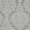 black-grey botanical embroideried fabric from Beaumont Textiles
