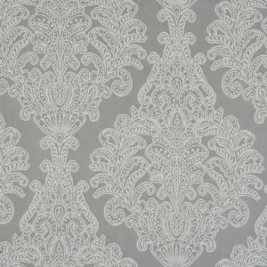 black-grey botanical embroideried fabric from Beaumont Textiles