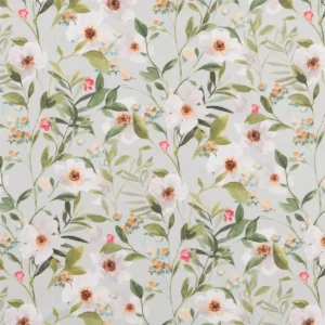 green botanical cotton fabric from Beaumont Textiles