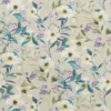 blue botanical cotton fabric from Beaumont Textiles