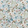 blue botanical cotton fabric from Beaumont Textiles