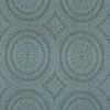 blue geometric embroideried fabric from Beaumont Textiles