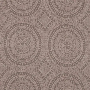 pink geometric embroideried fabric from Beaumont Textiles