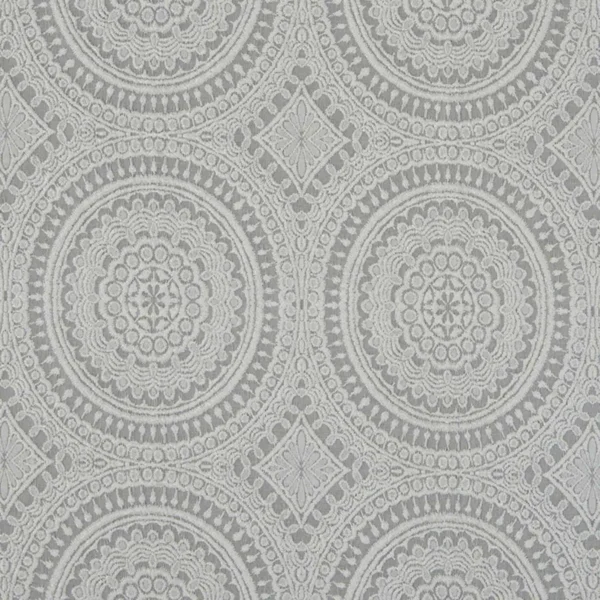 Lengola Fabric - Shadow by black-grey geometric embroideried fabric from Beaumont Textiles