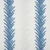 blue botanical embroideried fabric from Beaumont Textiles