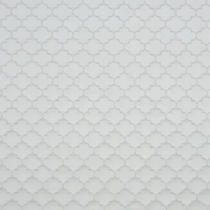 white geometric jacquard fabric from Beaumont Textiles