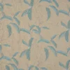 blue botanical embroideried fabric from Beaumont Textiles