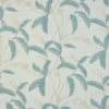 blue botanical embroideried fabric from Beaumont Textiles