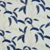 blue botanical embroideried fabric from Beaumont Textiles