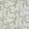 brown botanical embroideried fabric from Beaumont Textiles