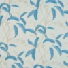 blue botanical embroideried fabric from Beaumont Textiles