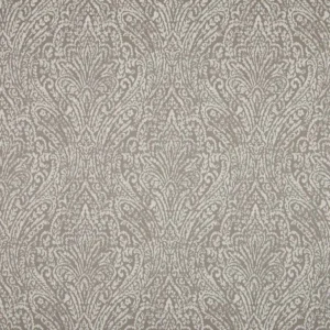 black-grey botanical jacquard fabric from Beaumont Textiles