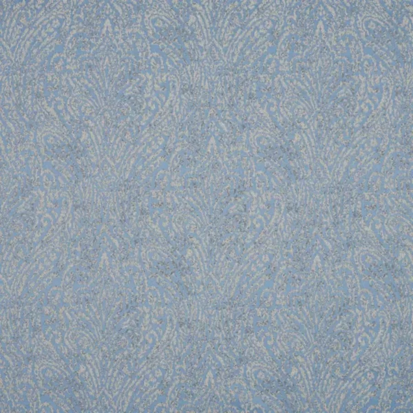 Monroe Fabric - Stone Blue by blue botanical jacquard fabric from Beaumont Textiles
