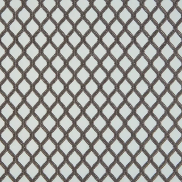 Mosaic Fabric - Ash by black-grey geometric embroideried fabric from Beaumont Textiles
