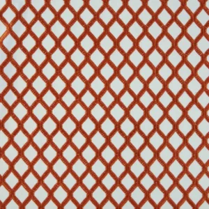 orange geometric embroideried fabric from Beaumont Textiles
