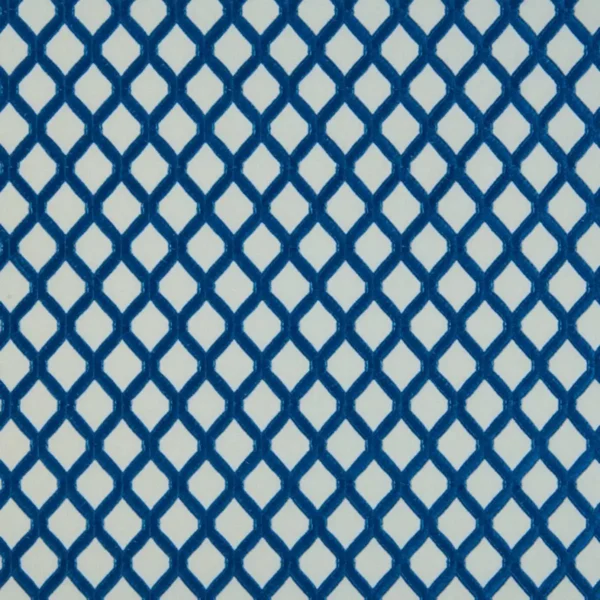 Mosaic Fabric - Denim by blue geometric embroideried fabric from Beaumont Textiles