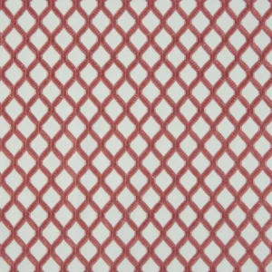 pink geometric embroideried fabric from Beaumont Textiles