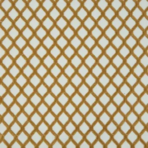 brown geometric embroideried fabric from Beaumont Textiles