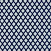 blue geometric embroideried fabric from Beaumont Textiles