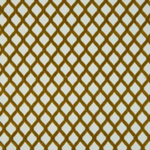 green geometric embroideried fabric from Beaumont Textiles