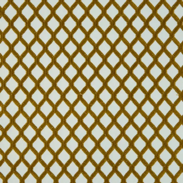 Mosaic Fabric - Olive by green geometric embroideried fabric from Beaumont Textiles